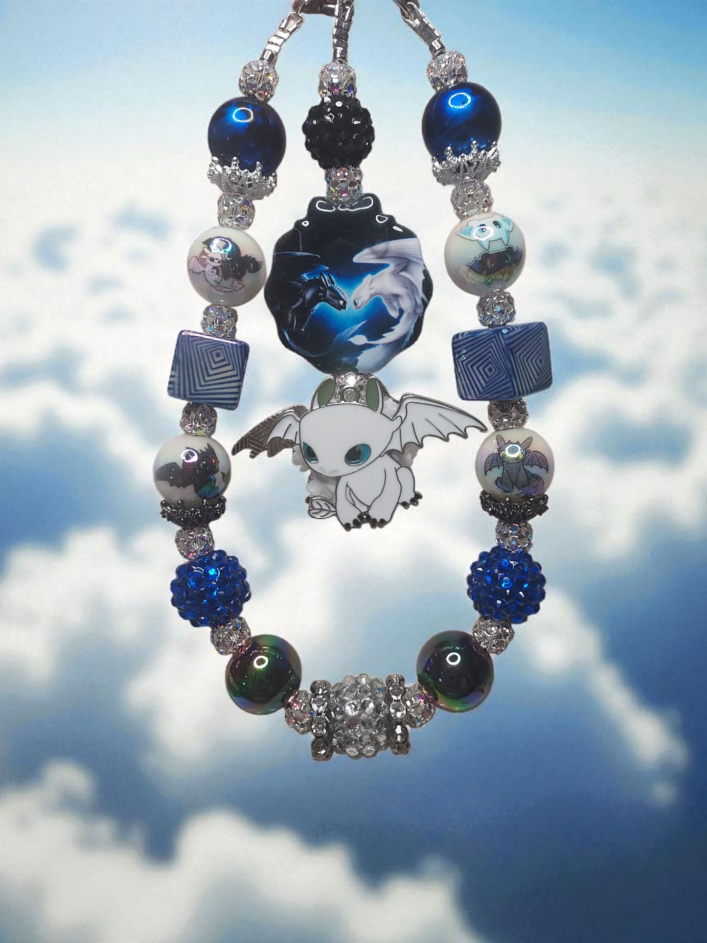 Toothless white dragon