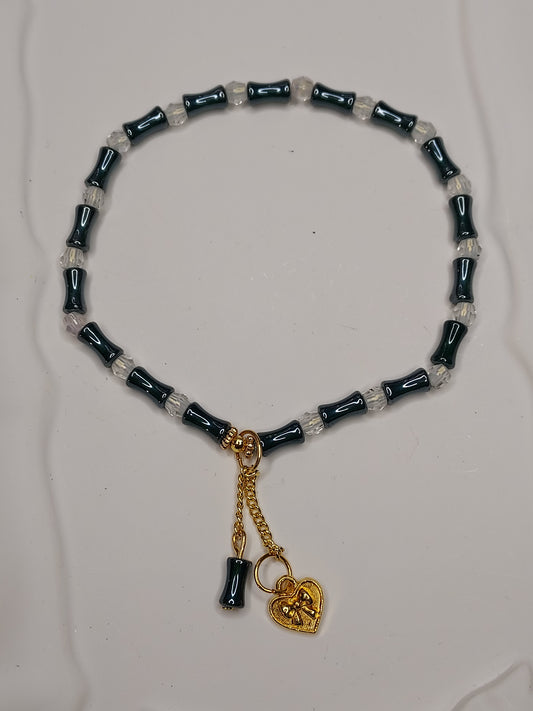 Dark Grey Bamboo Bracelet