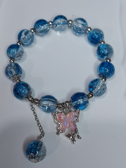 Sky blue with Butterfly