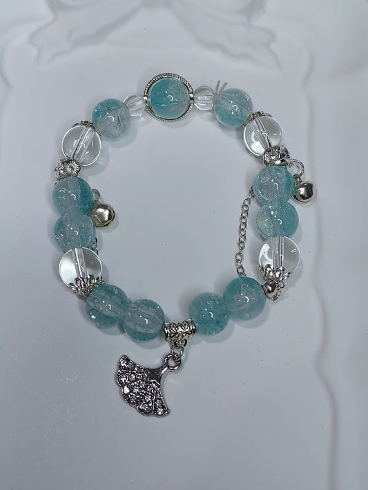 Silver blue fan