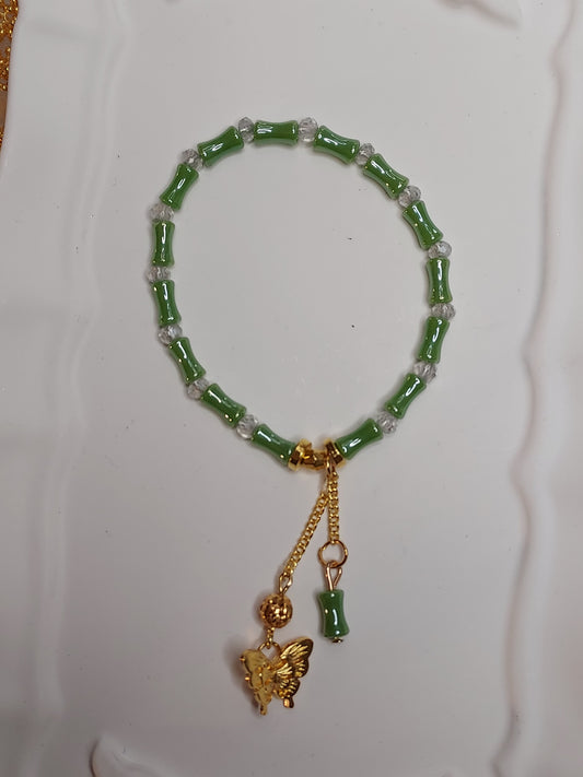 Green Bamboo Bracelet